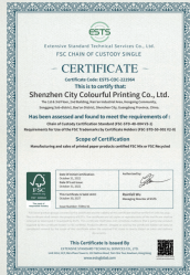 祝賀深圳市好晶彩印刷有限公司2022年一次性成功通過FSC認證