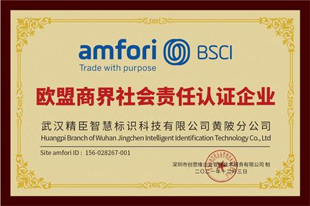 祝賀武漢精臣智慧標識科技黃陂分公司2021年一次性成功通過BSCI驗廠審核